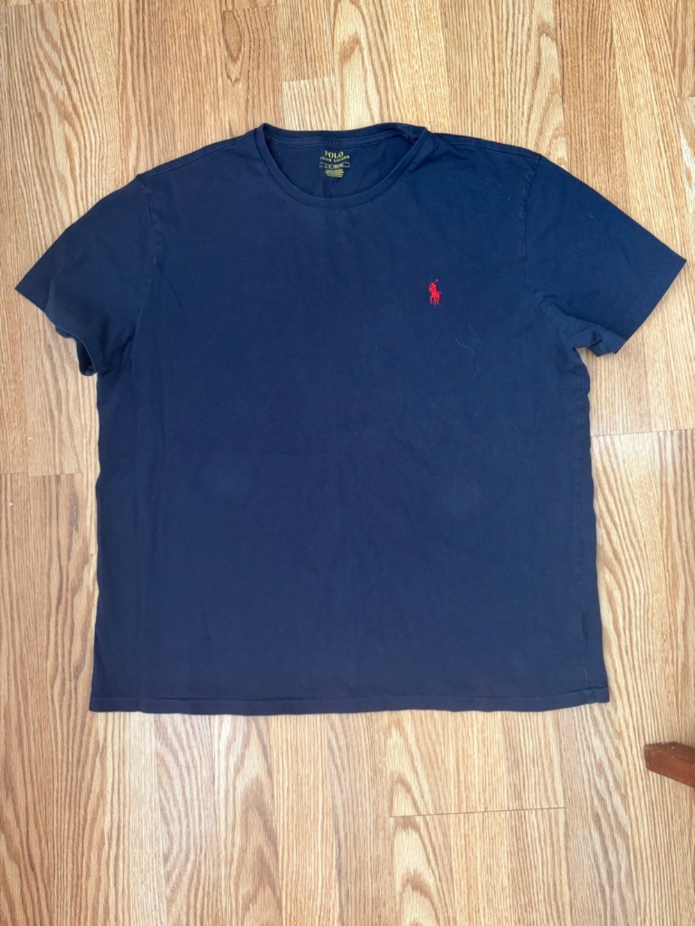 Polo by Ralph Lauren Navy sz L Crewneck T-Shirt with Red Pony